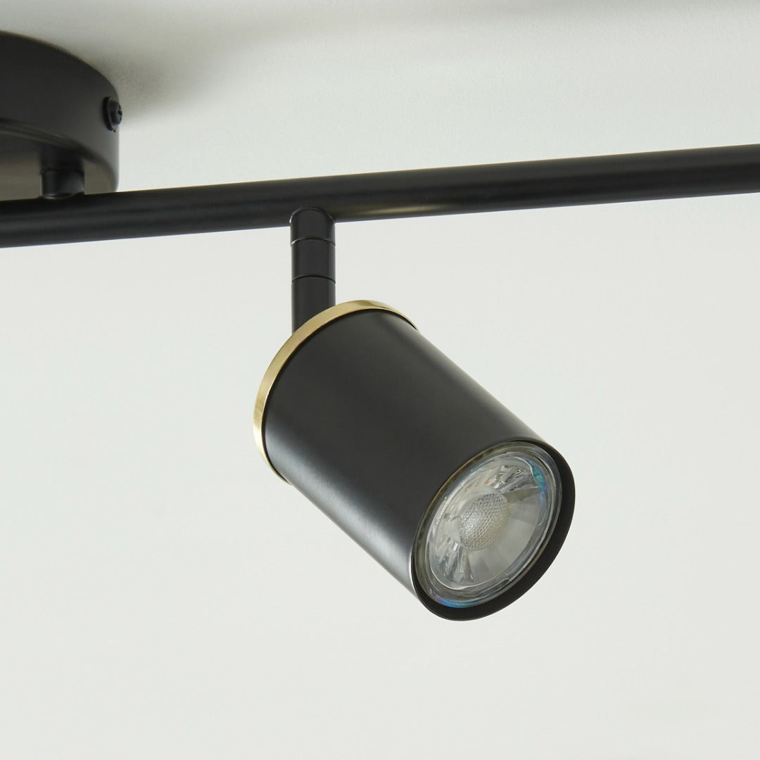 Talbot Matte Black 4-Spot Bar