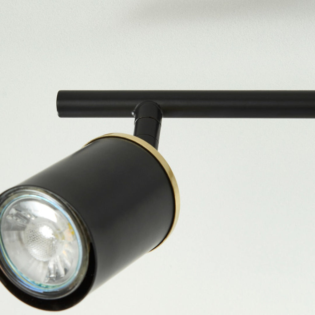 Talbot Matte Black 4-Spot Bar