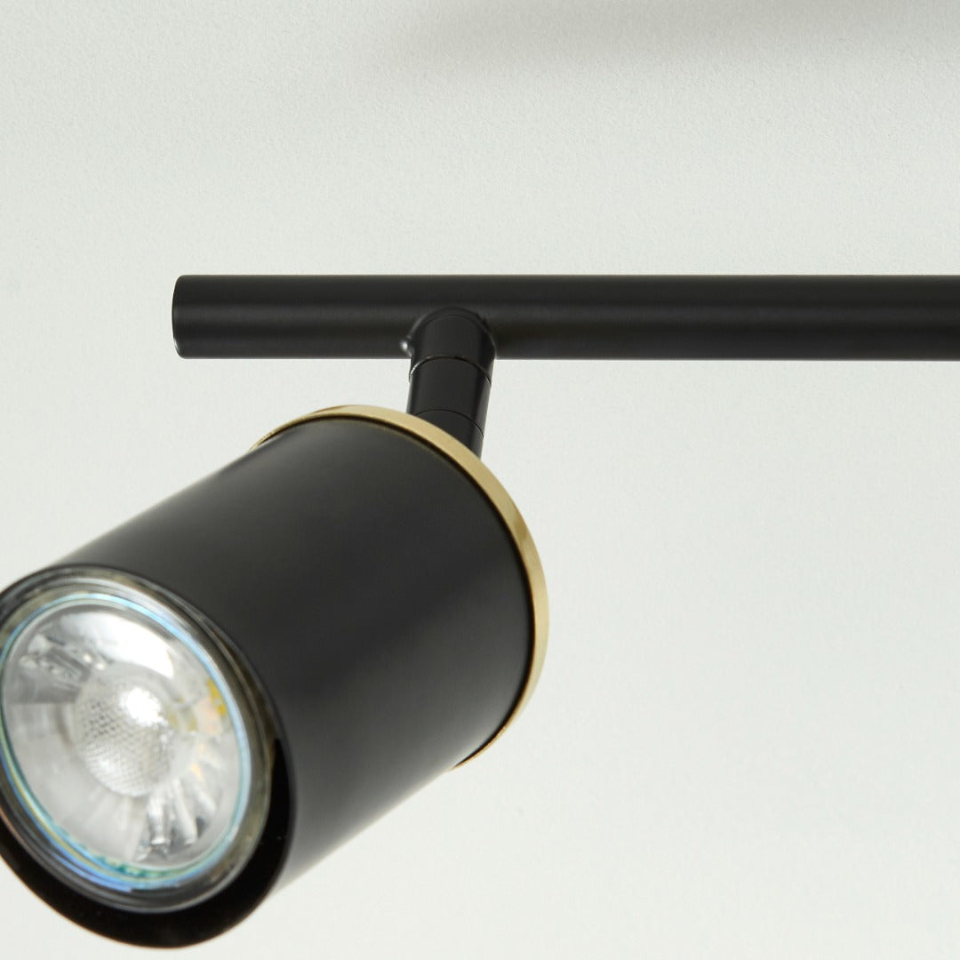 Talbot Matte Black 4-Spot Bar