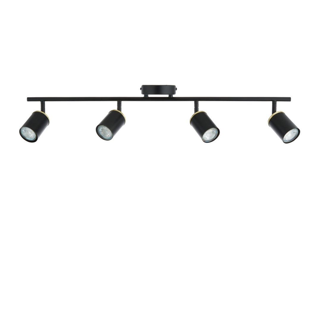 Talbot Matte Black 4-Spot Bar