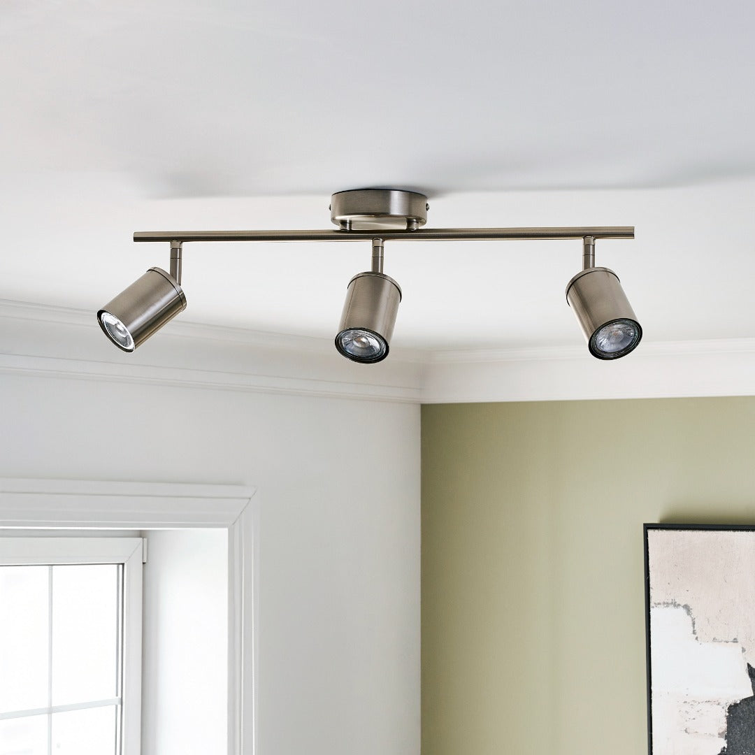 Talbot Brushed Nickel 3-Spot Bar