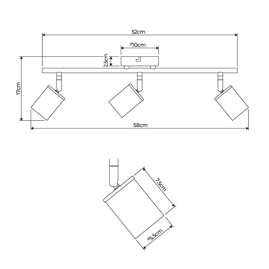 Talbot Brushed Nickel 3-Spot Bar
