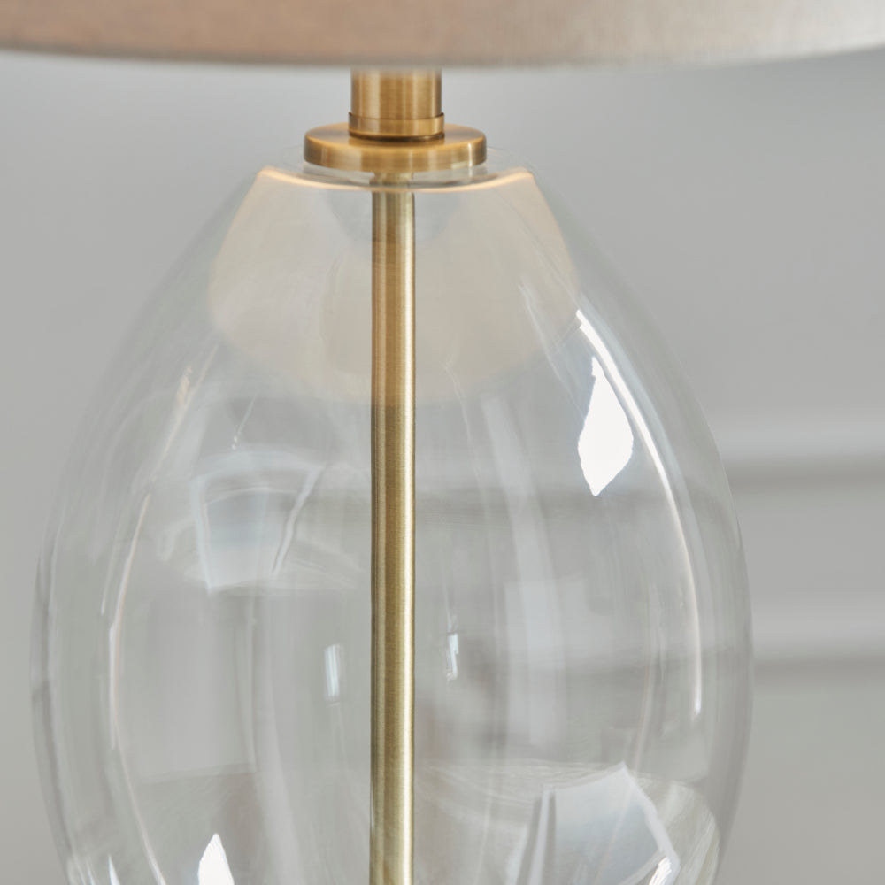 East Antique Brass Table Lamp
