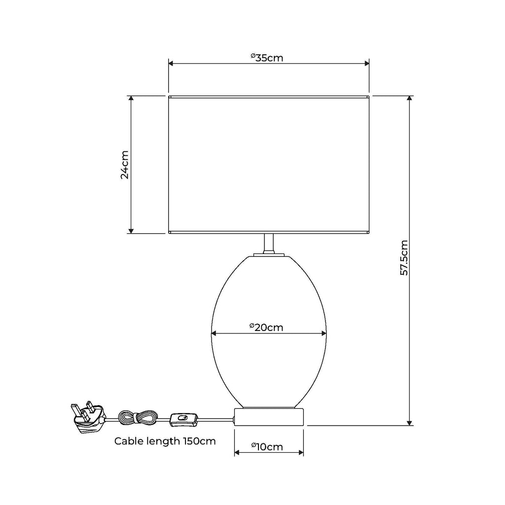 East Antique Brass Table Lamp