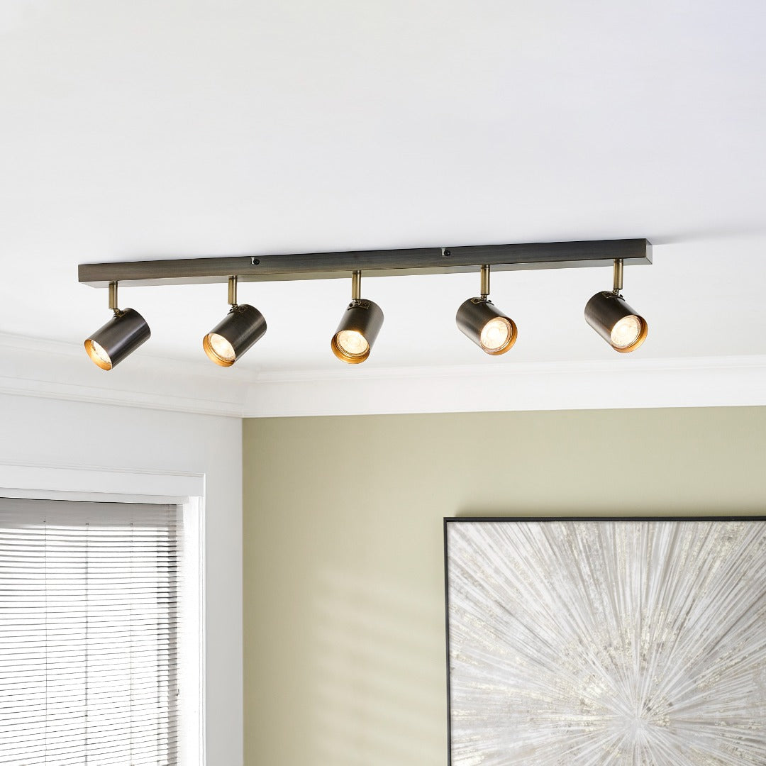 Hereford Matte Pewter 5-Spot Bar