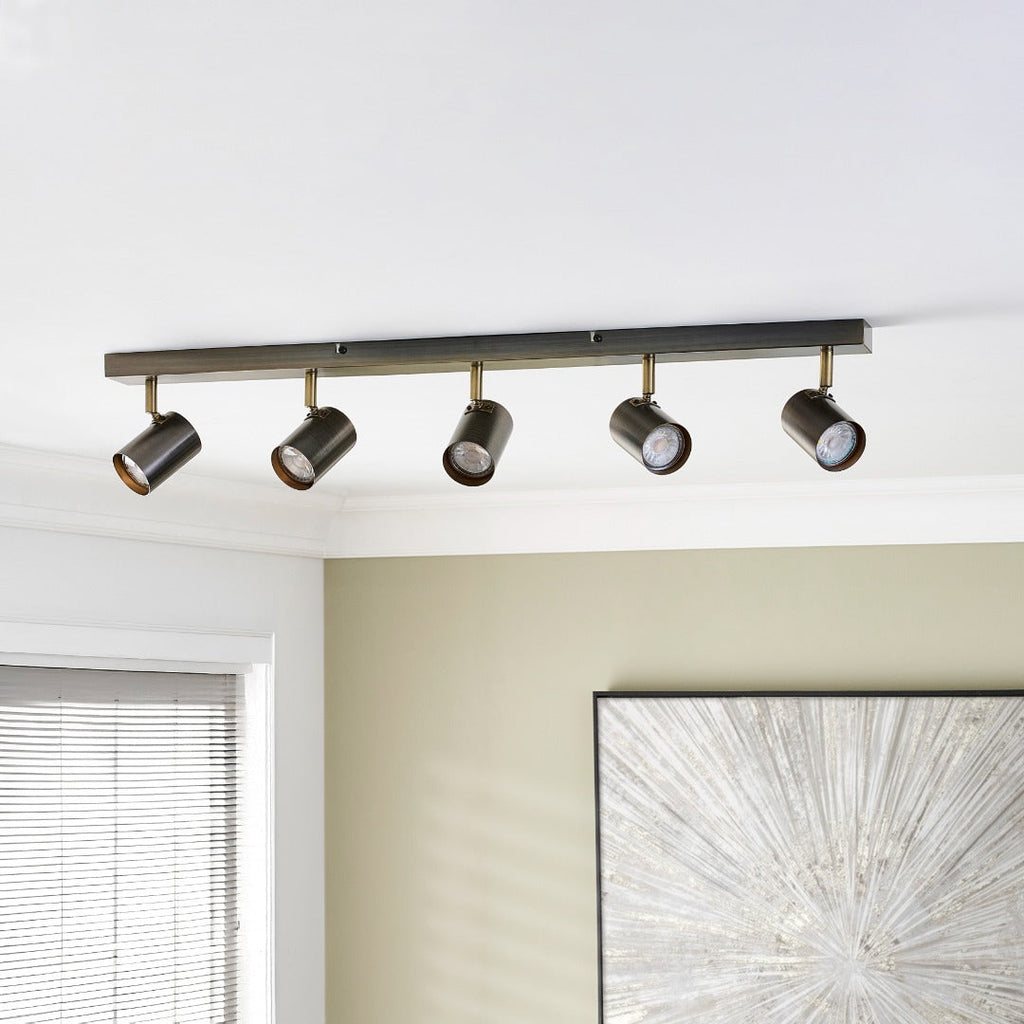 Hereford Matte Pewter 5-Spot Bar