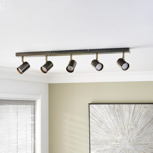 Hereford Matte Pewter 5-Spot Bar