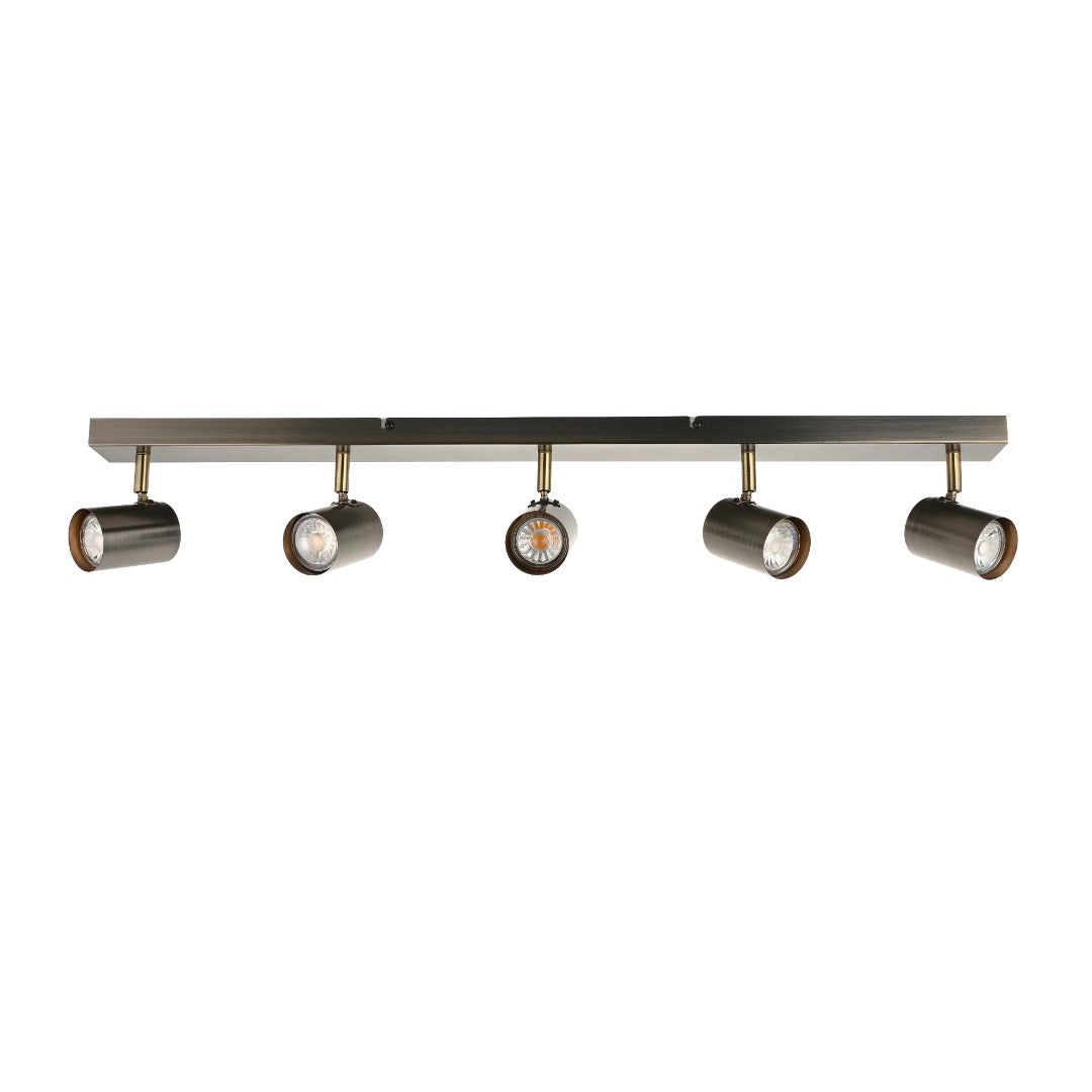 Hereford Matte Pewter 5-Spot Bar
