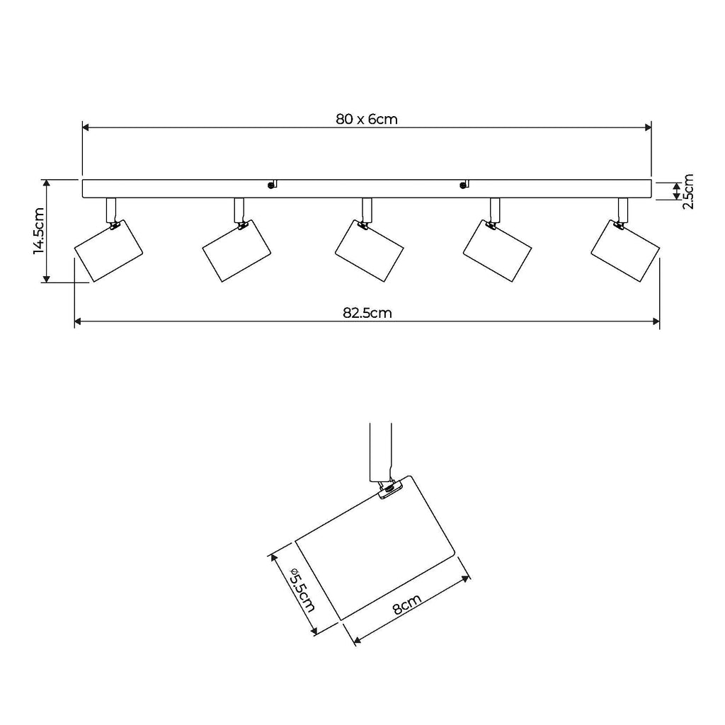Hereford Matte Pewter 5-Spot Bar