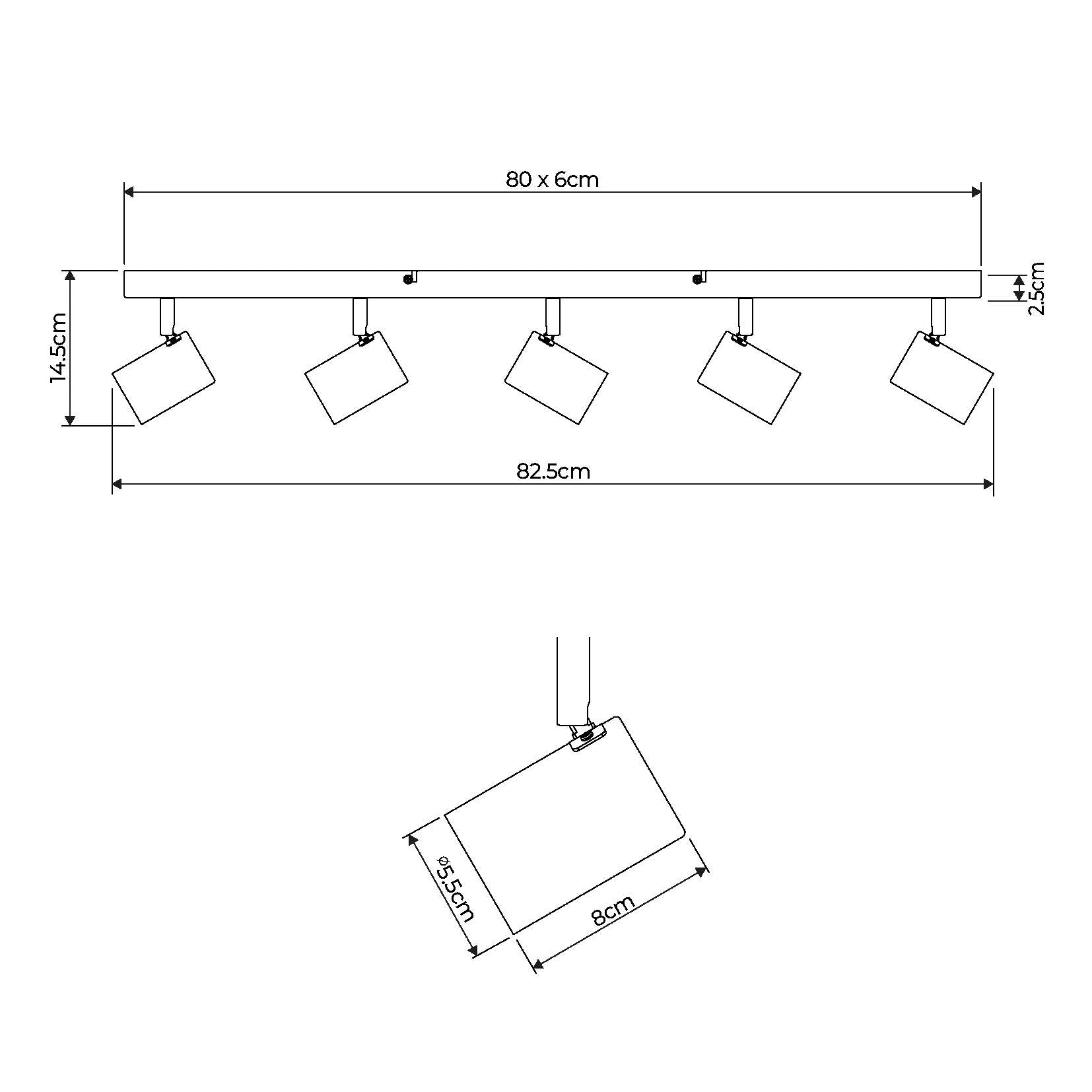 Hereford Matte Pewter 5-Spot Bar