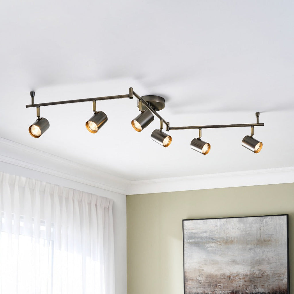 Hereford Matte Pewter 6-Spot Bar