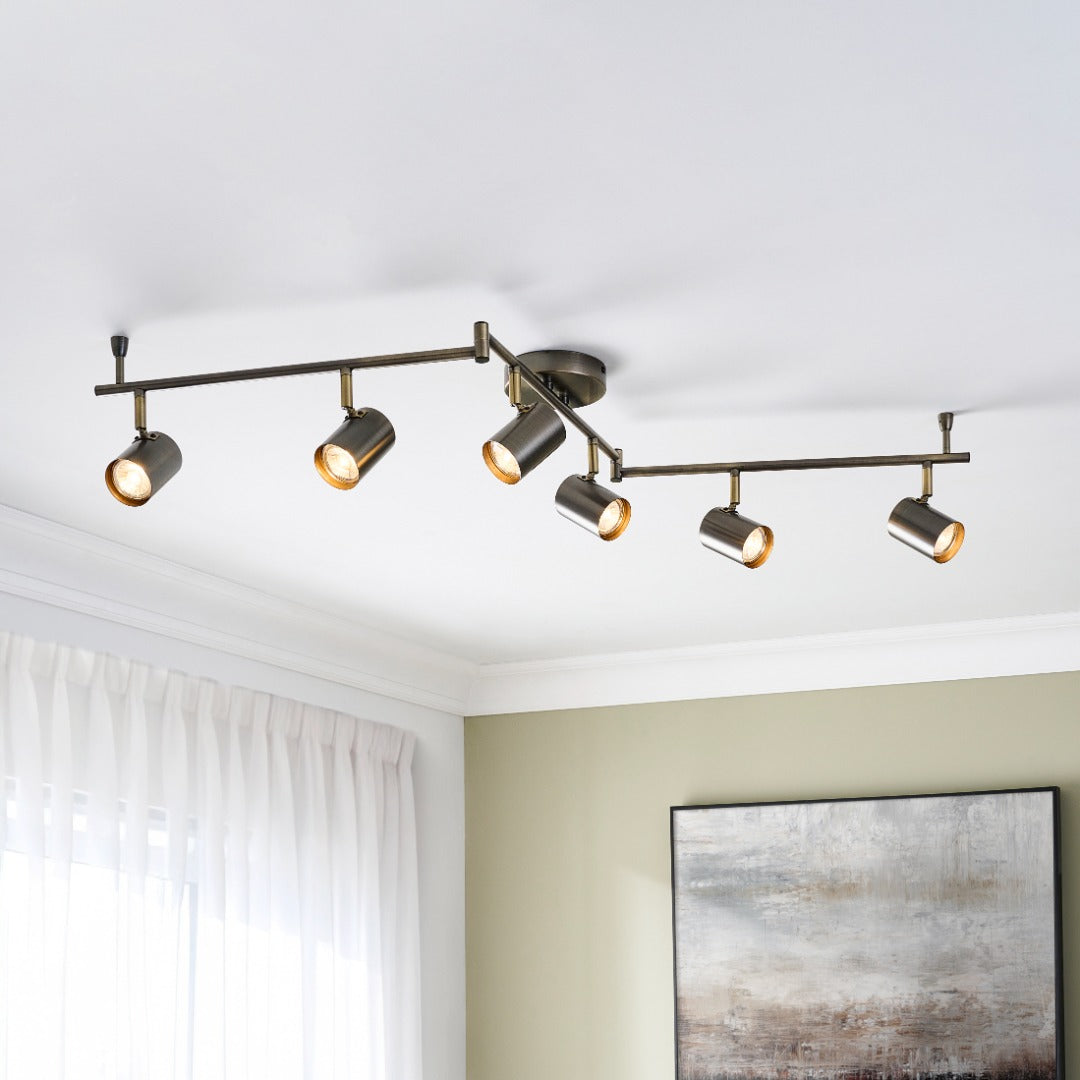 Hereford Matte Pewter 6-Spot Bar