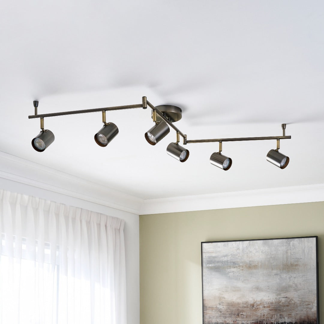 Hereford Matte Pewter 6-Spot Bar