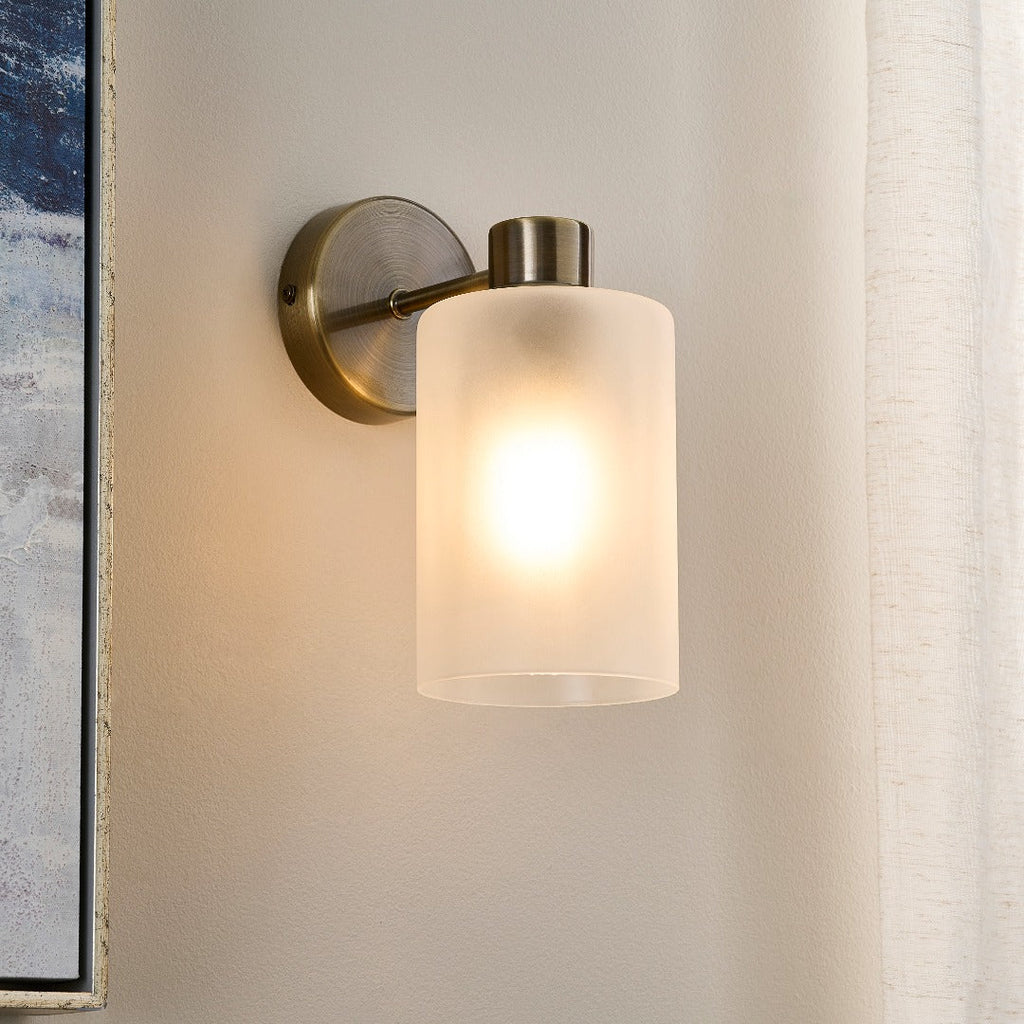 Kingsholm Antique Brass Wall Light