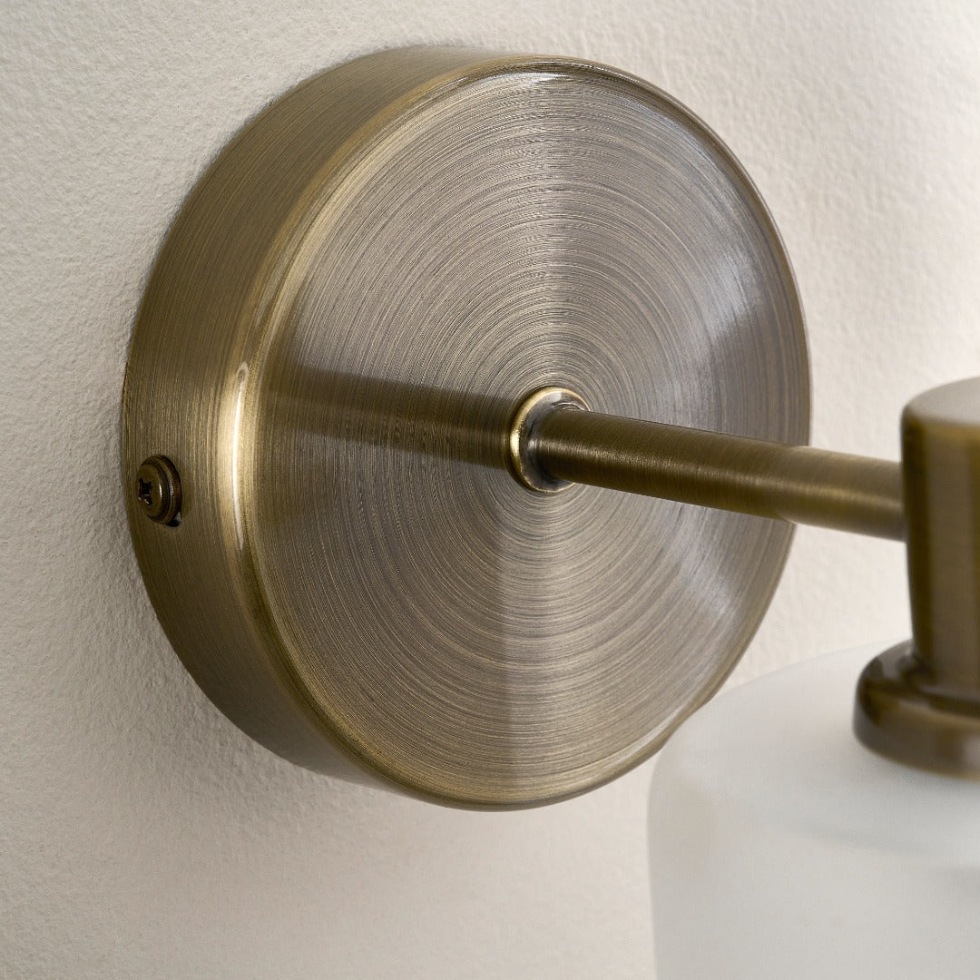 Kingsholm Antique Brass Wall Light