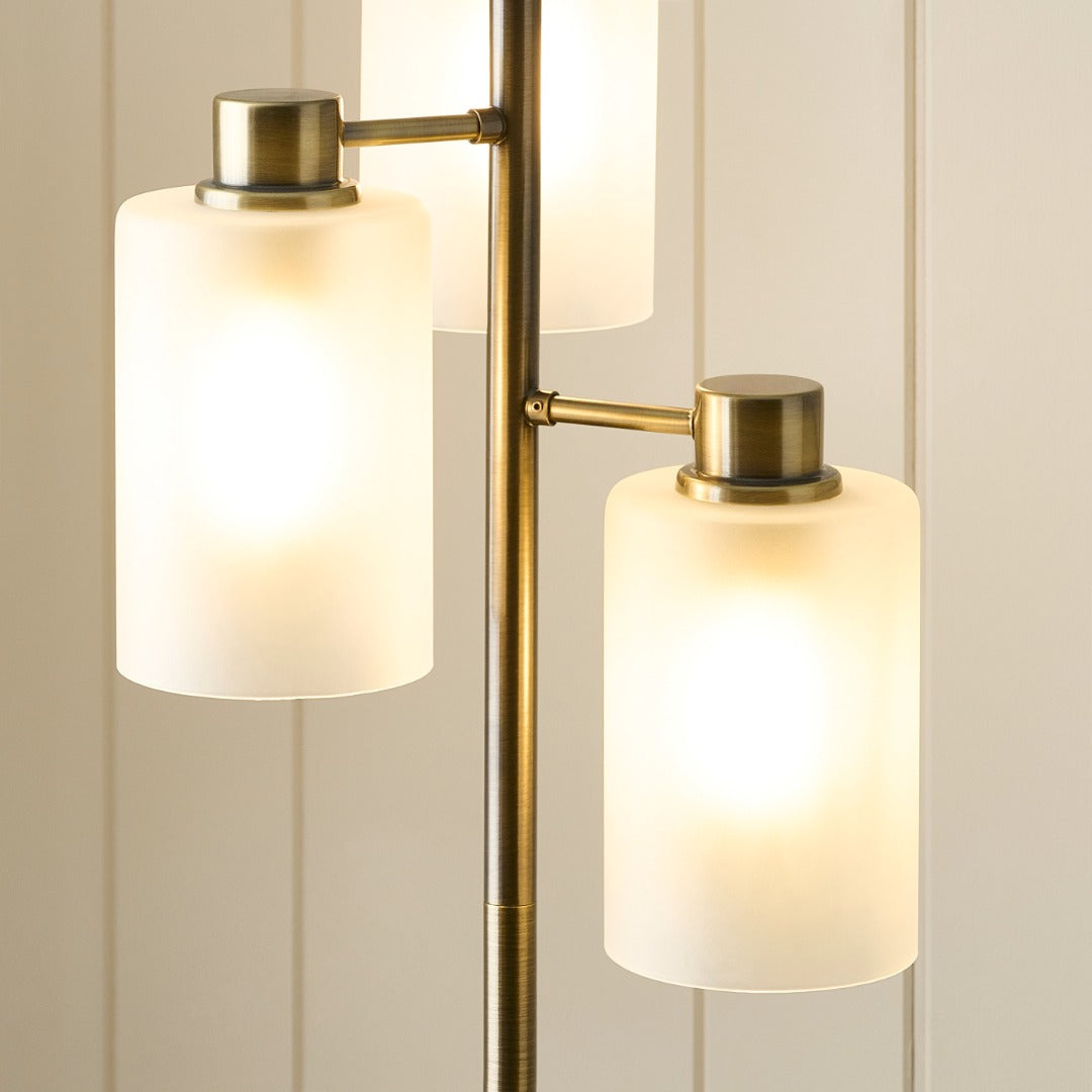 Kingsholm Antique Brass Floor Lamp