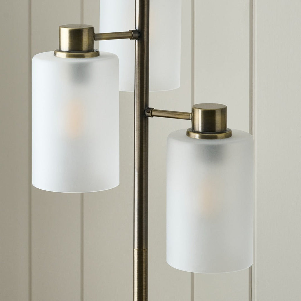 Kingsholm Antique Brass Floor Lamp