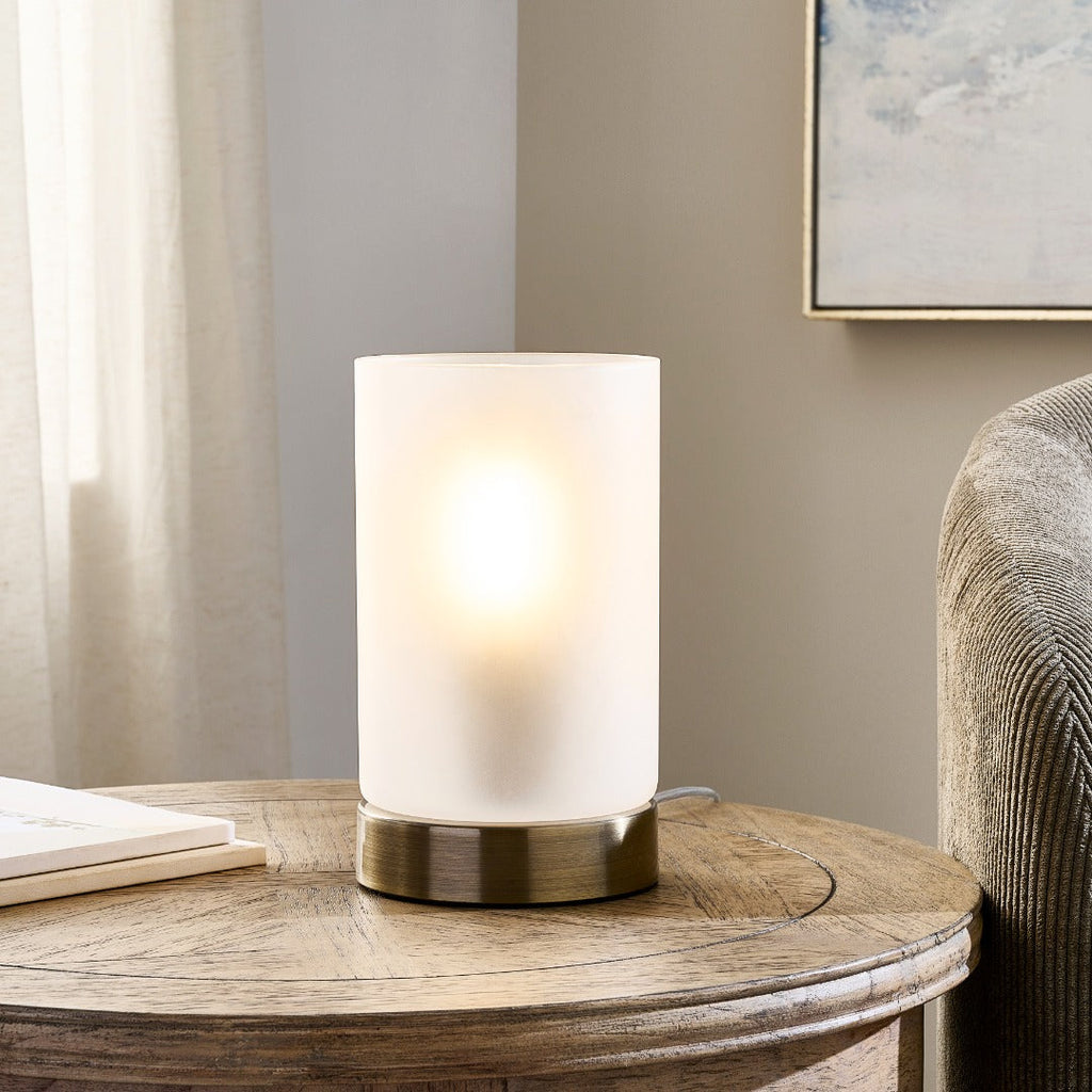 Kingsholm Antique Brass Touch Table Lamp