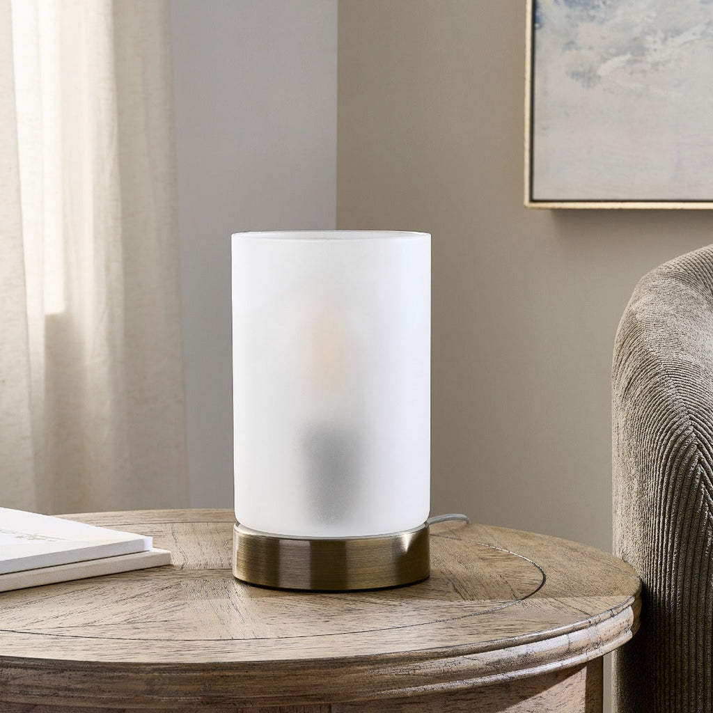 Kingsholm Antique Brass Touch Table Lamp