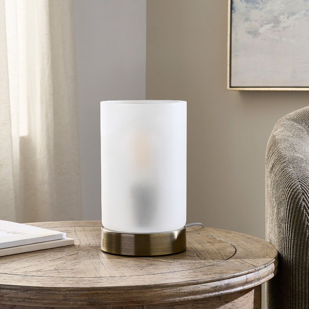 Kingsholm Antique Brass Touch Table Lamp