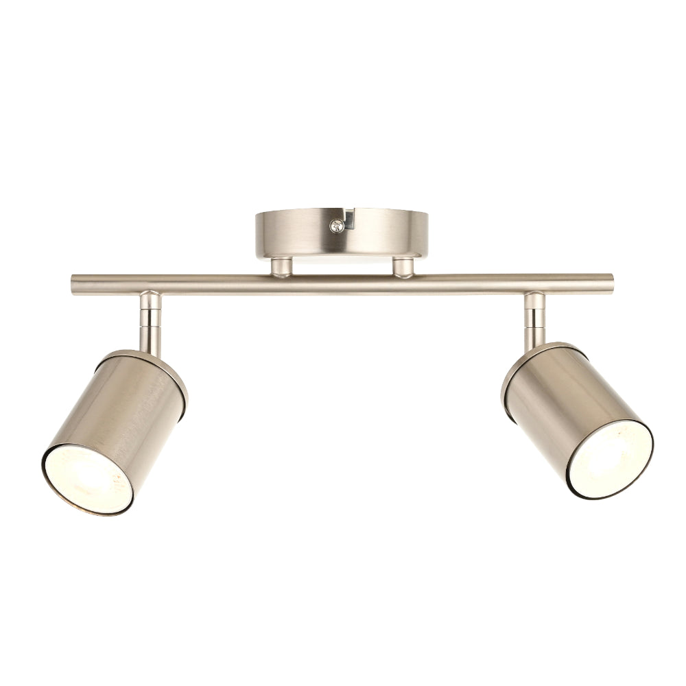 Talbot 2-Light Brushed Nickel Spotlight Bar