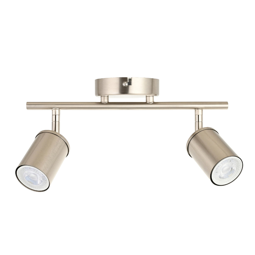 Talbot 2-Light Brushed Nickel Spotlight Bar
