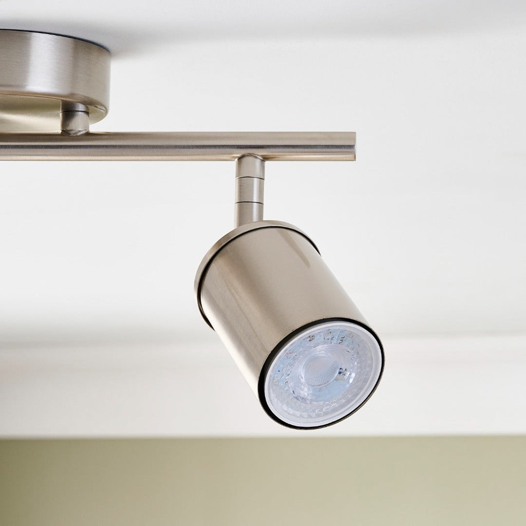 Talbot 2-Light Brushed Nickel Spotlight Bar