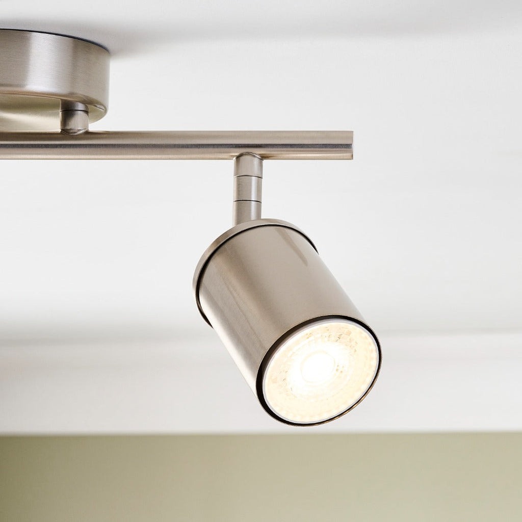 Talbot 2-Light Brushed Nickel Spotlight Bar