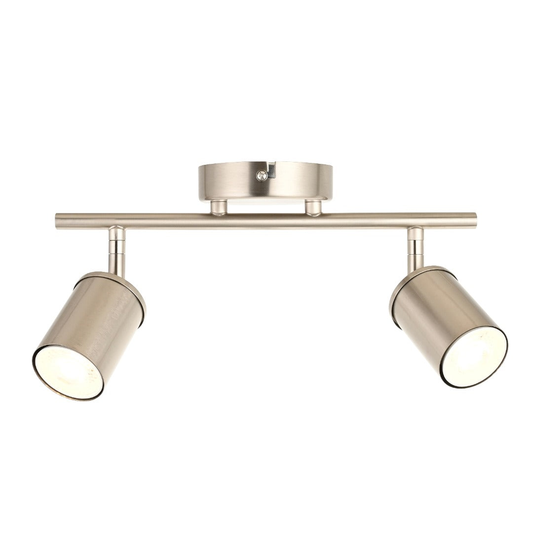 Talbot 2-Light Brushed Nickel Spotlight Bar