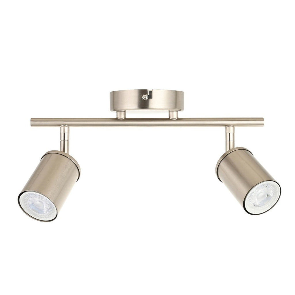 Talbot 2-Light Brushed Nickel Spotlight Bar
