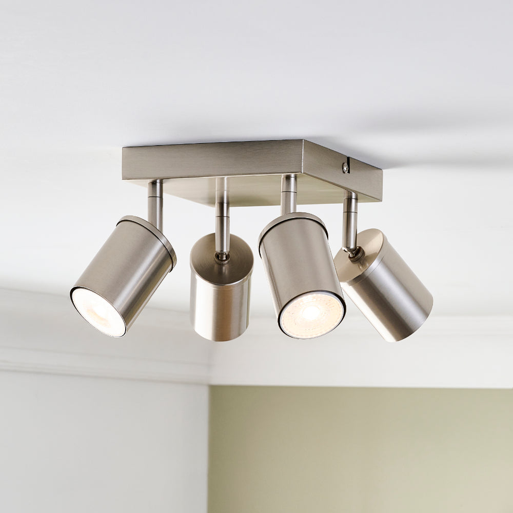 Talbot 4-Light Brushed Nickel Spot Plate