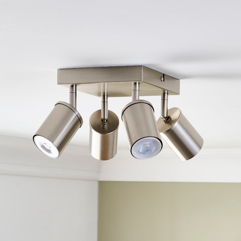 Talbot 4-Light Brushed Nickel Spot Plate