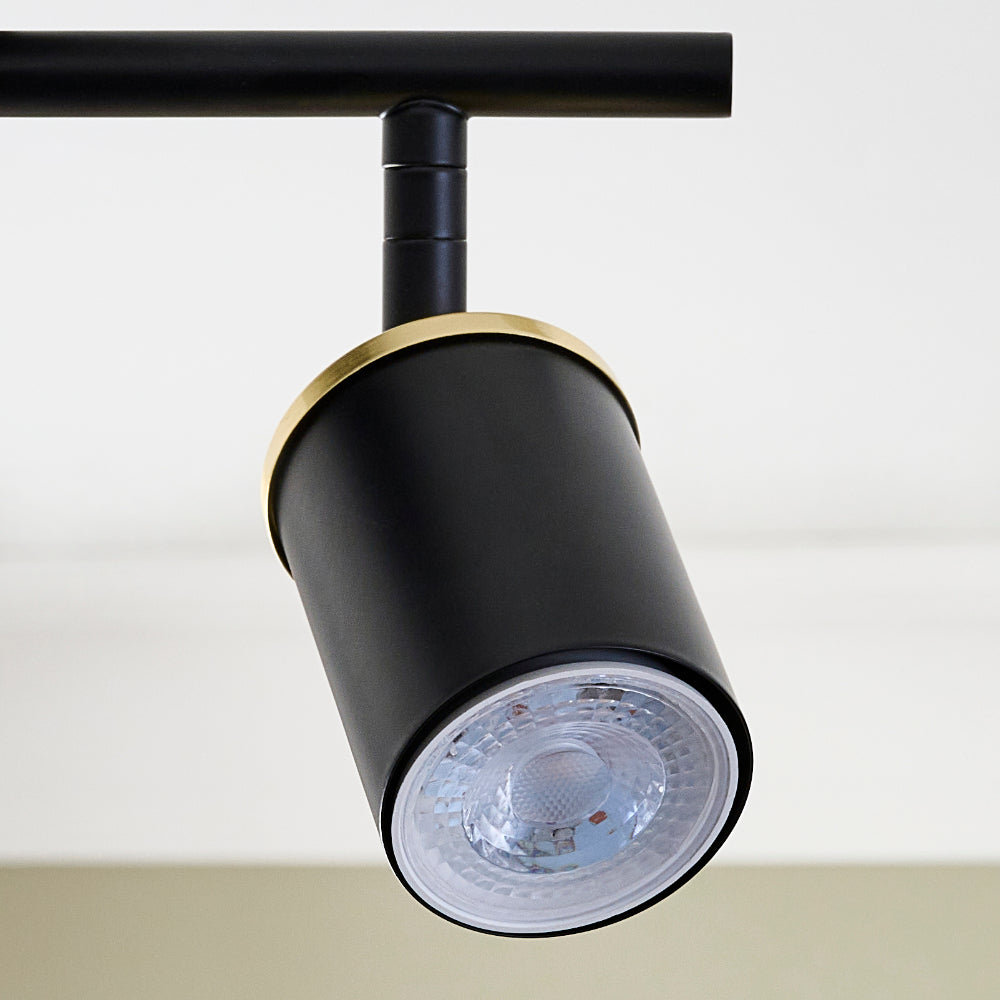 Talbot 2-Light Matte Black Spotlight Bar