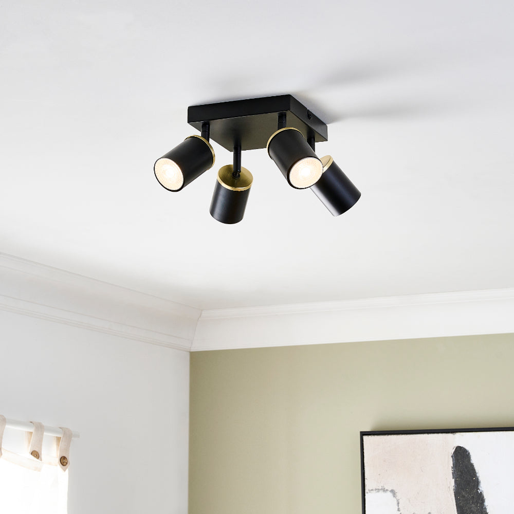 Talbot 4-Spot Matte Black Plate