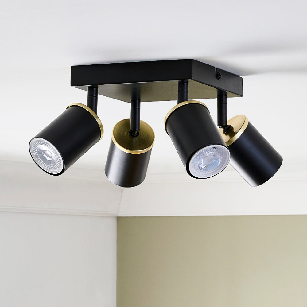 Talbot 4-Spot Matte Black Plate