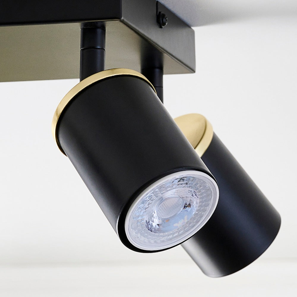 Talbot 4-Spot Matte Black Plate