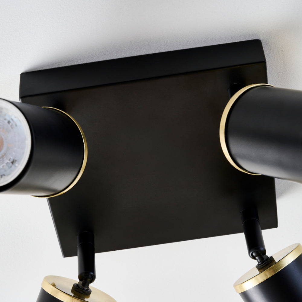 Talbot 4-Spot Matte Black Plate