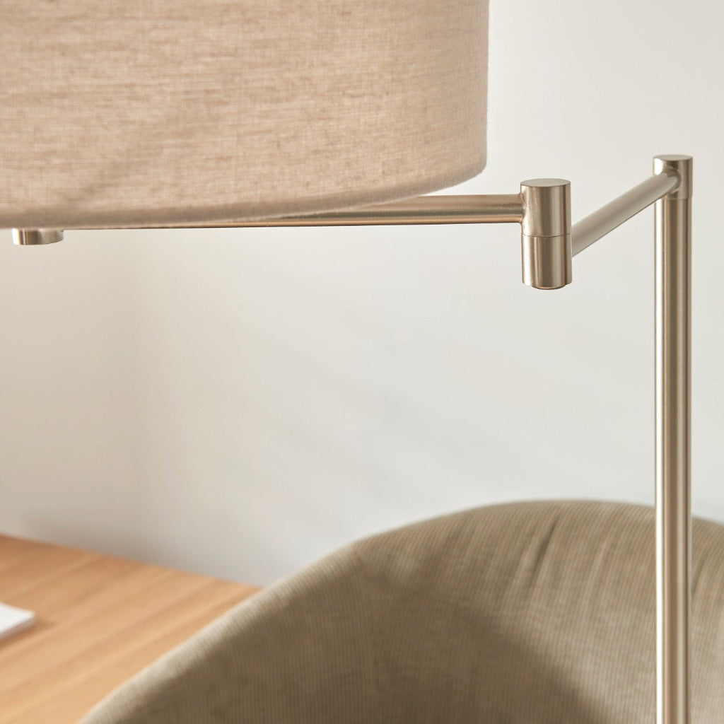 Marston Satin Nickel Floor Lamp