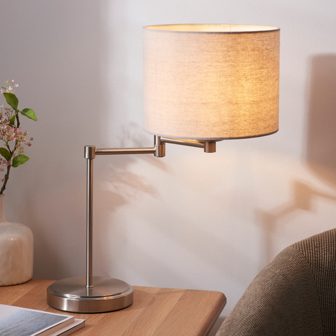 Marston Satin Nickel Table Lamp