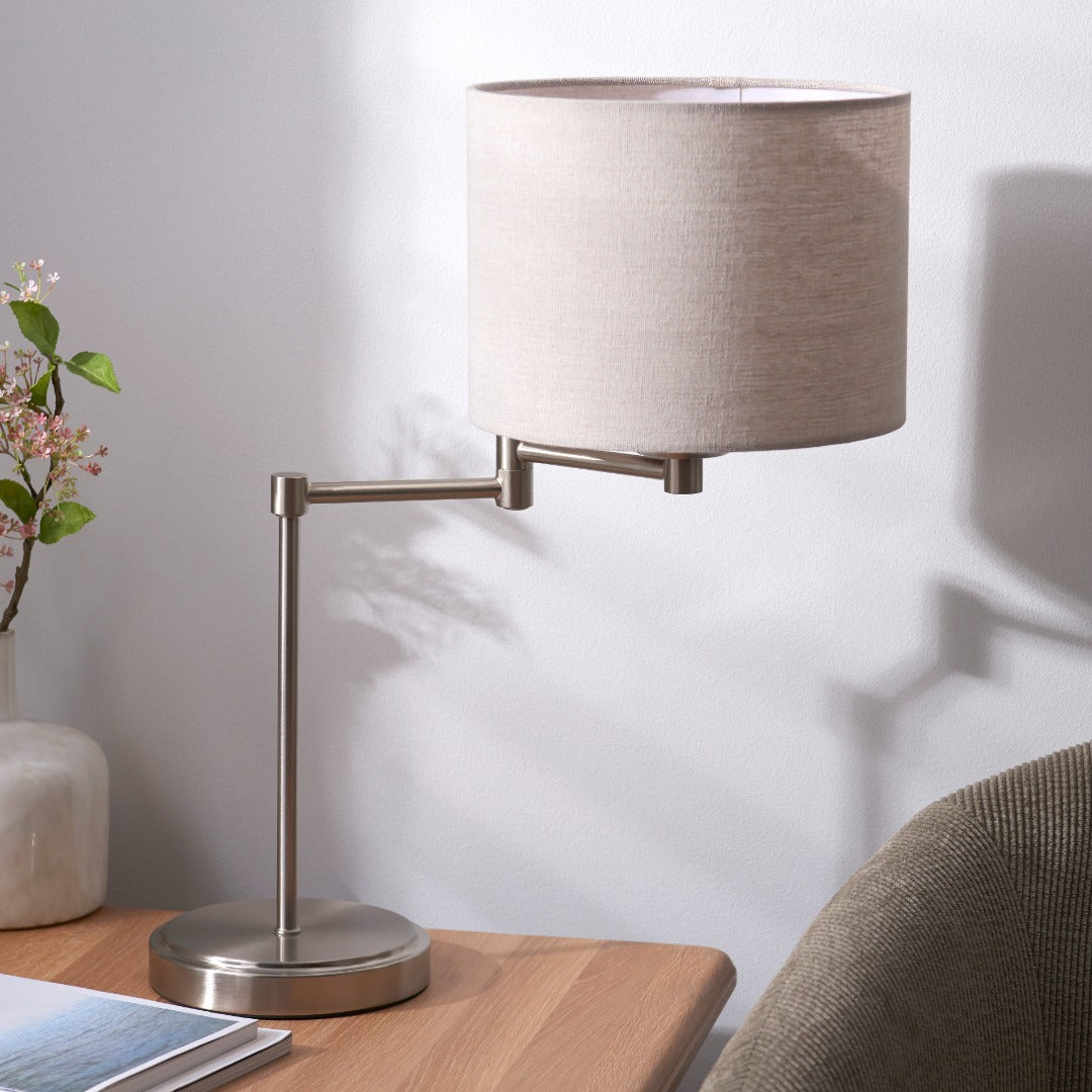 Marston Satin Nickel Table Lamp