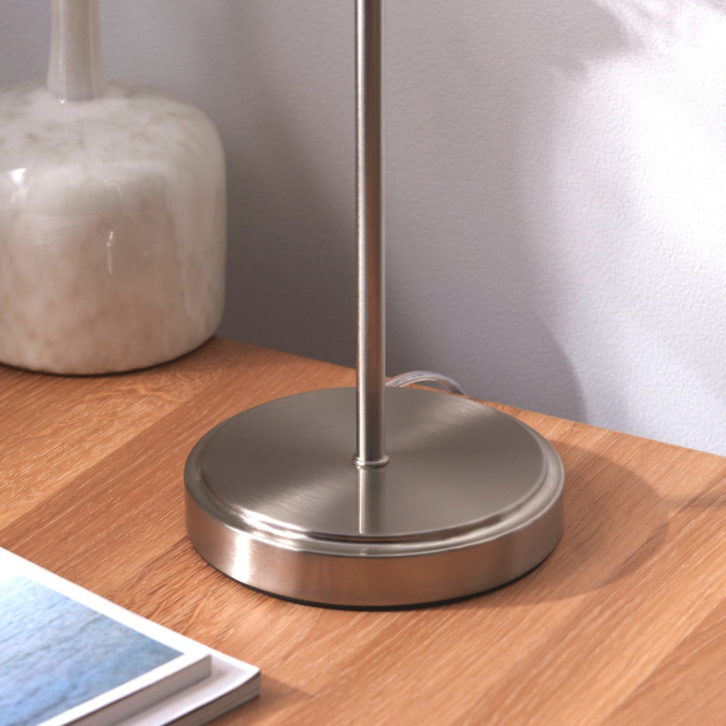 Marston Satin Nickel Table Lamp