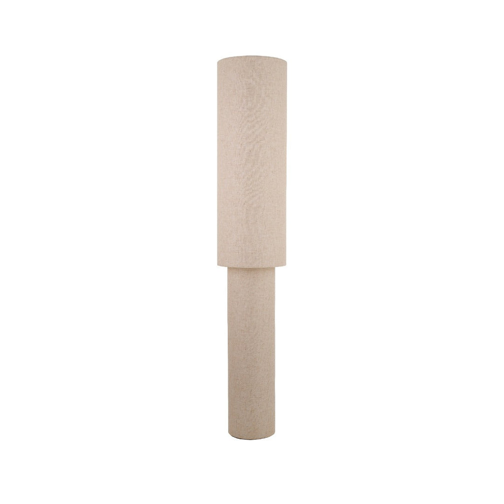 Buxton Natural Faux Linen Column Floor Lamp