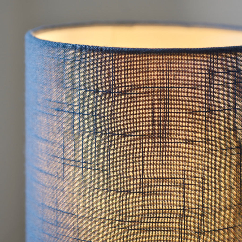 Buxton Navy Faux Linen Table Lamp