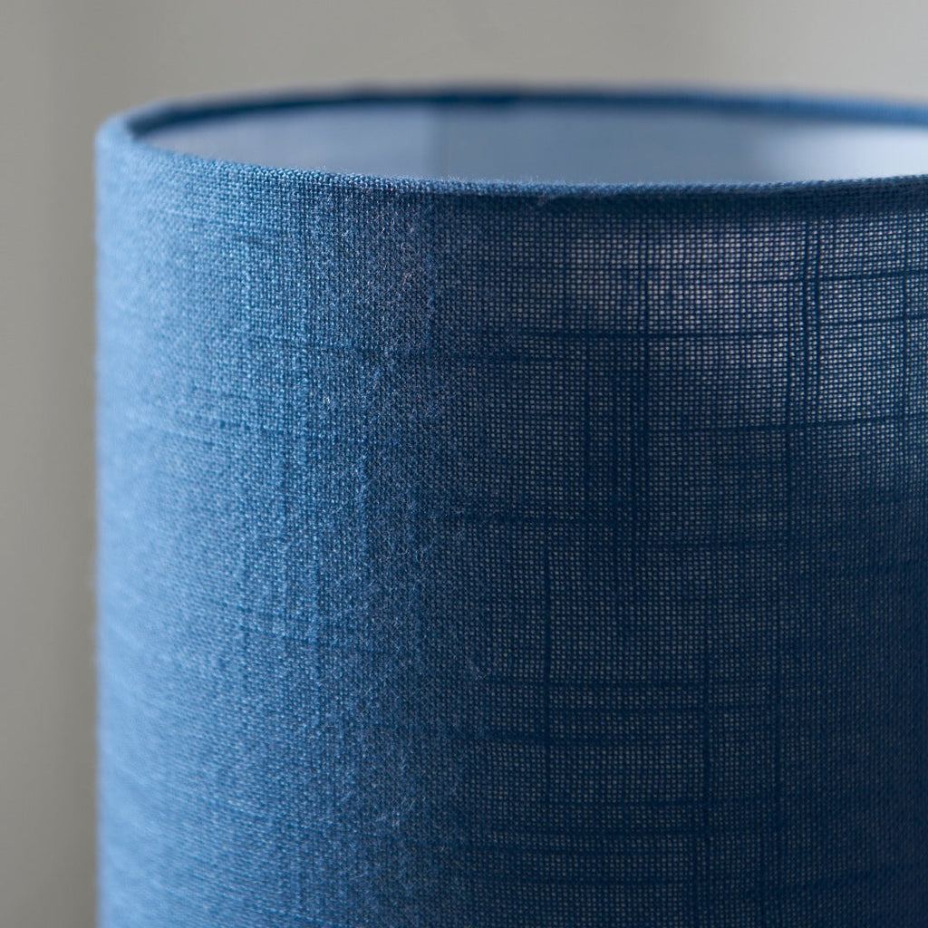 Buxton Navy Faux Linen Table Lamp