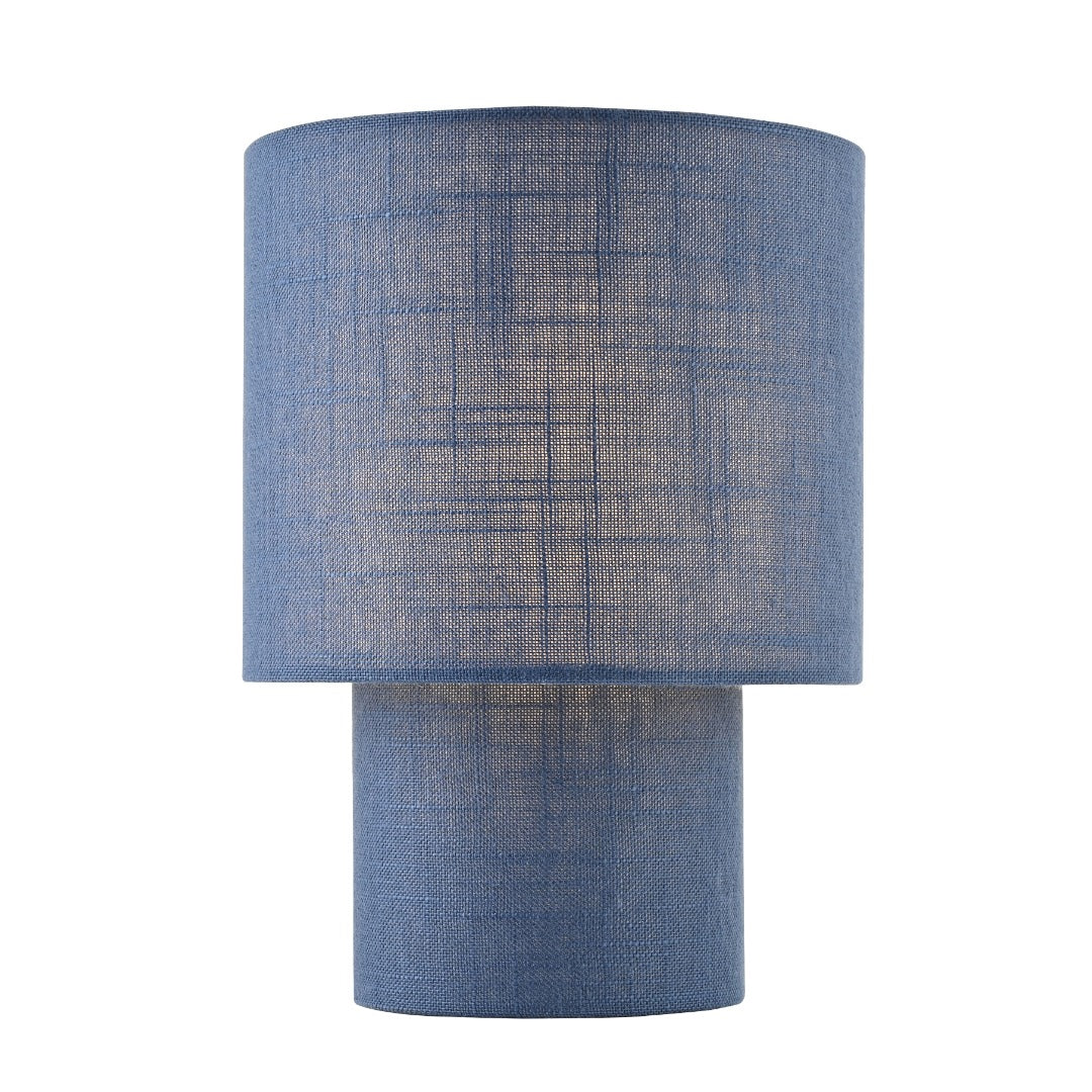 Buxton Navy Faux Linen Table Lamp