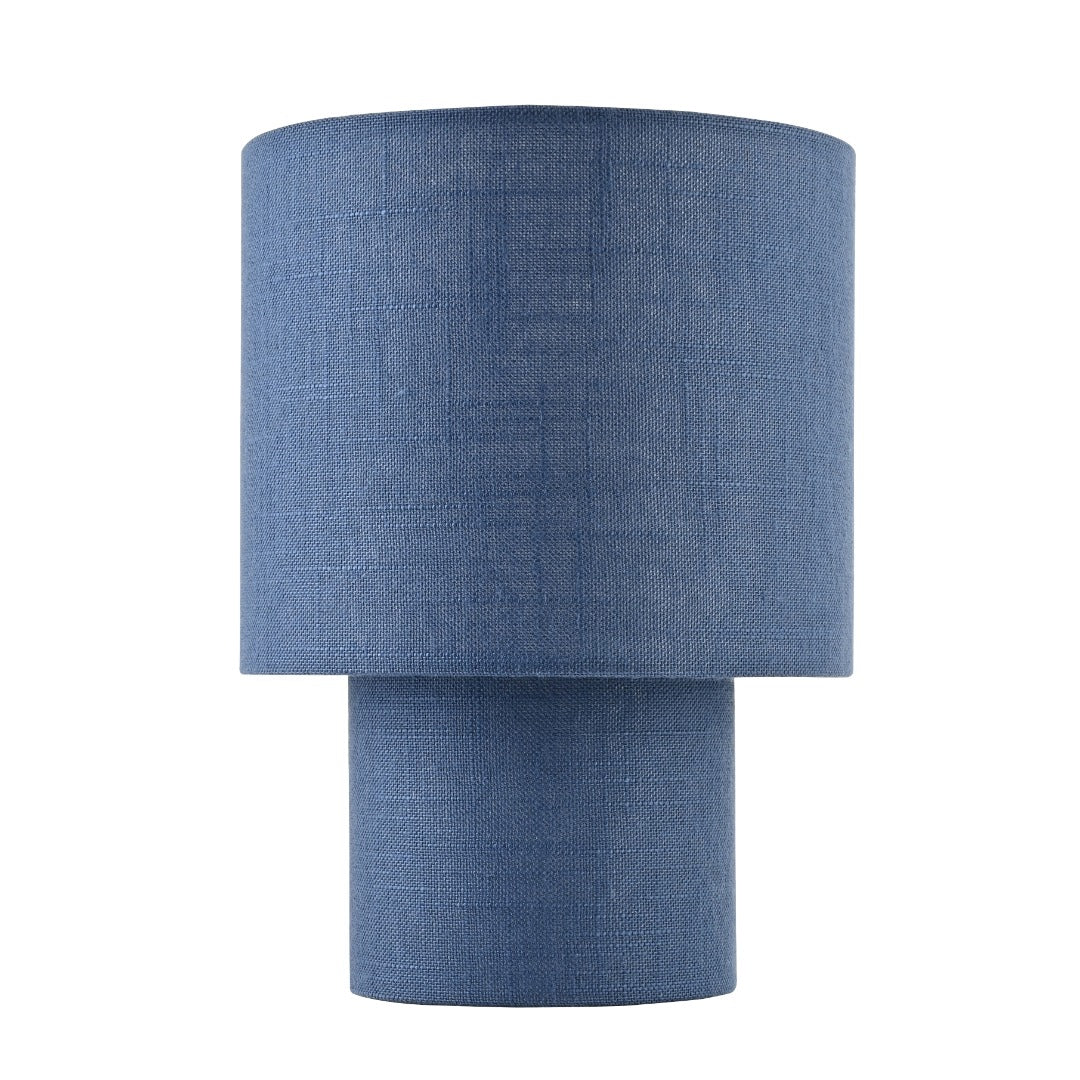 Buxton Navy Faux Linen Table Lamp