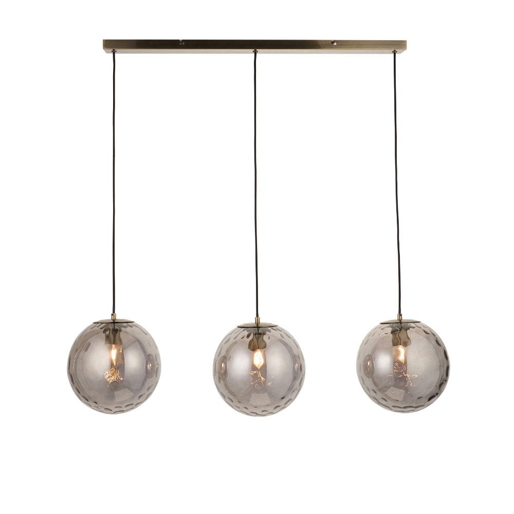 Tamara 3-Light Antique Brass Pendant Bar