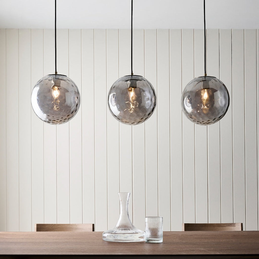 Tamara 3-Light Antique Brass Pendant Bar