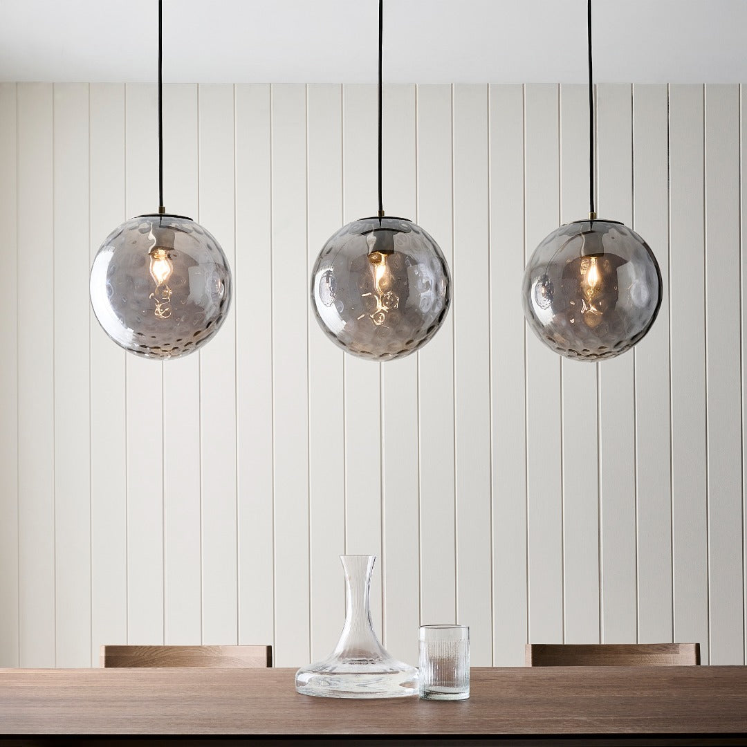 Tamara 3-Light Antique Brass Pendant Bar