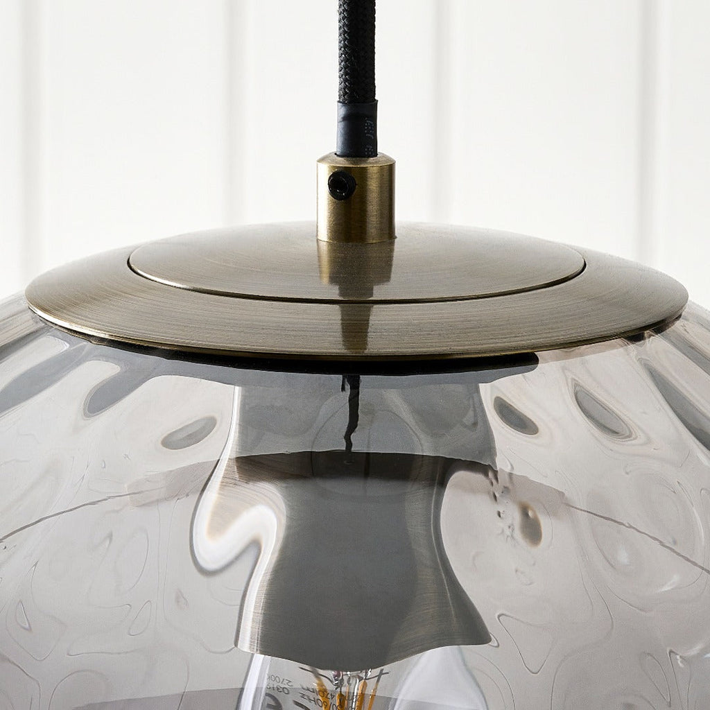 Tamara 3-Light Antique Brass Pendant Bar